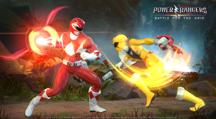 Power Rangers: Battle for the Grid : Notes de la version 1.1.2 Deux power rangers, l'un rouge et l'autre jaune, se battant dans le jeu power rangers battle for the grid à l'occasion de la sortie de la version 1.1.2