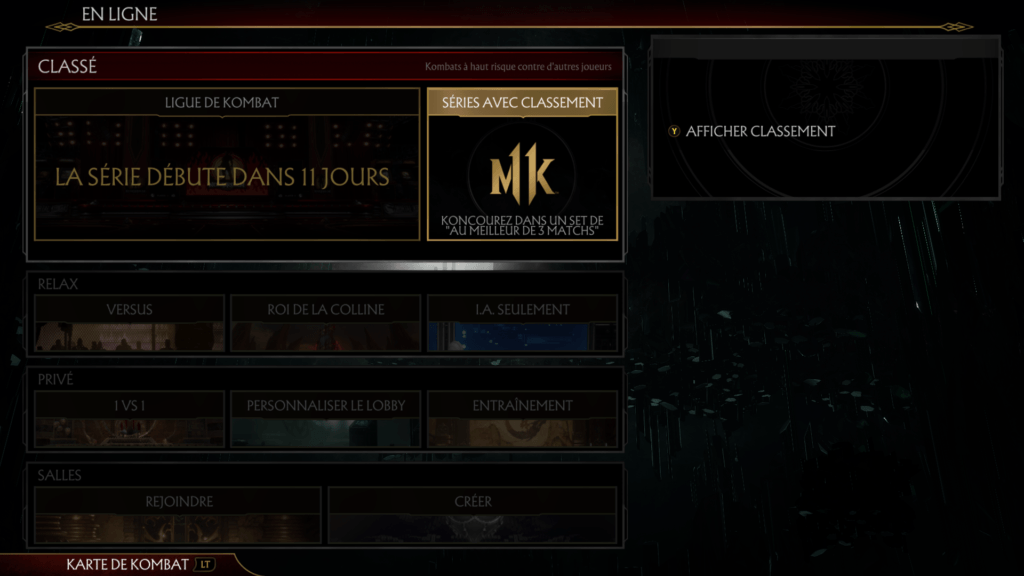 Le mode en ligne de Mortal Kombat 11 pour le test