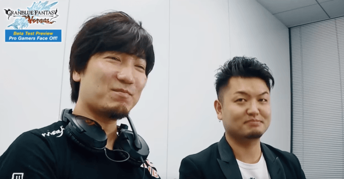 Le joueur Daigo Umehara pendant une phase de test de Granblue Fantasy: Versus