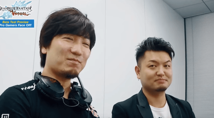 Le joueur Daigo Umehara pendant une phase de test de Granblue Fantasy: Versus