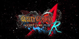 Le logo de guilty gear accent core plus r sur nintendo switch