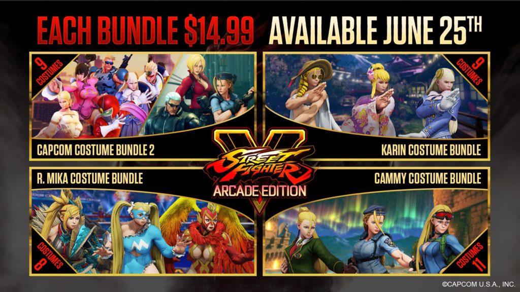 Les différents Bundle de Street Fighter V pour la mise à jour du 25 juin