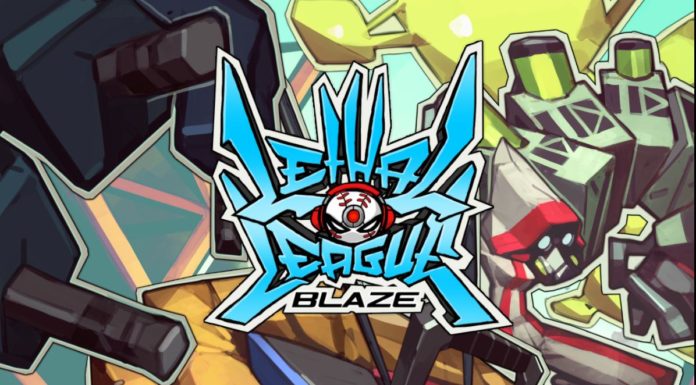 L'affiche de la version console du jeu Lethal League Blaze