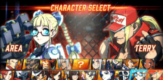 Les personnages Area et Terry de Fighting EX Layer dans le menu de sélection