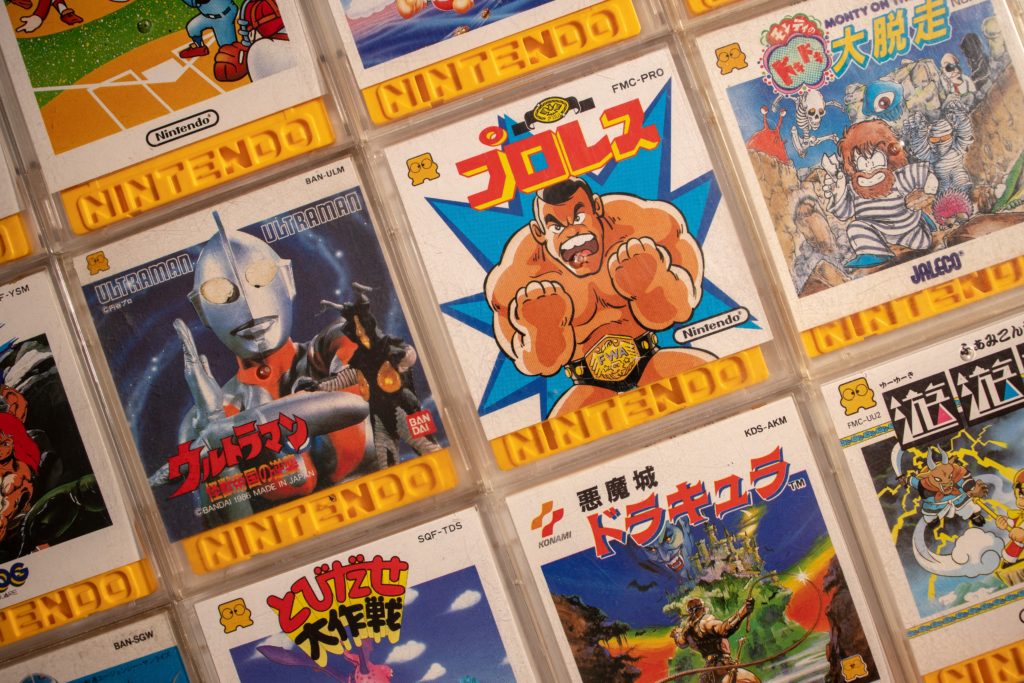 Collection de cartouches de jeux nintendo