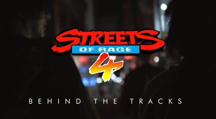 Le logo de la vidéo officielle Behind the Tracks sur les omcpositeurs du jeu Streets of Rage 4