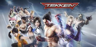 Les combattants du jeu Tekken Mobile avec le logo en haut