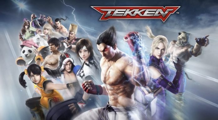 Les combattants du jeu Tekken Mobile avec le logo en haut