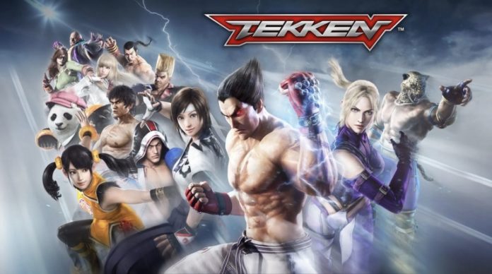 Les combattants du jeu Tekken Mobile avec le logo en haut