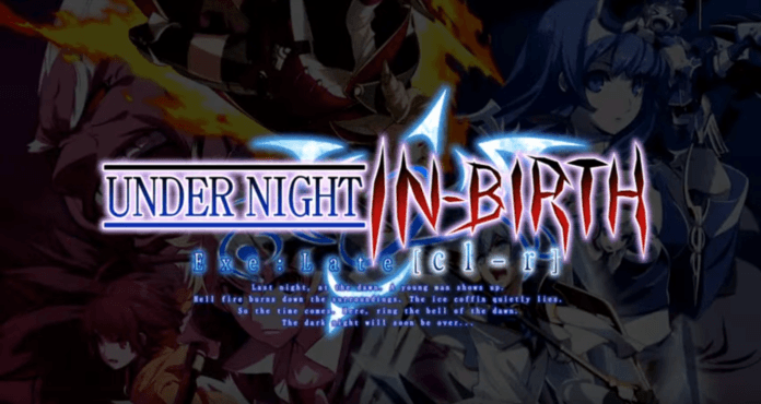 Le logo de la bande-annonce de Under Night In-Birth Exe:Late[cl-r] à l'EVO 2019