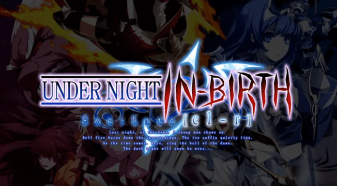 Le logo de la bande-annonce de Under Night In-Birth Exe:Late[cl-r] à l'EVO 2019