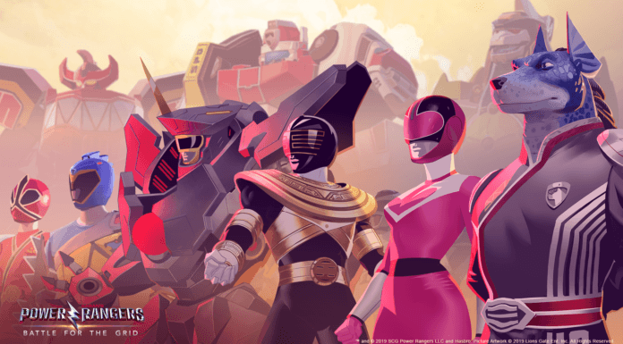Tous les personnages du jeu Power Rangers: Battle for the Grid à l'occasion de la mise à jour 1.4
