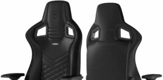 la chaise gamer noblechairs Epic de face et de dos