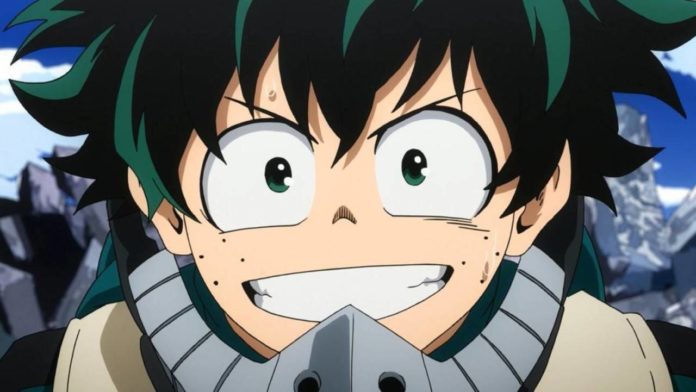 Le visage souriant du héros Izuku de My Hero Academias: One Justice