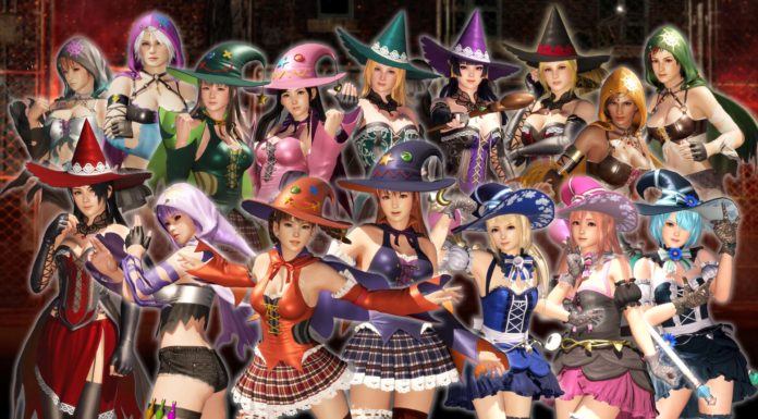 Les combattantes de Dead or Alive 6 portant les costumes d'Halloween du Witch Party Costume set