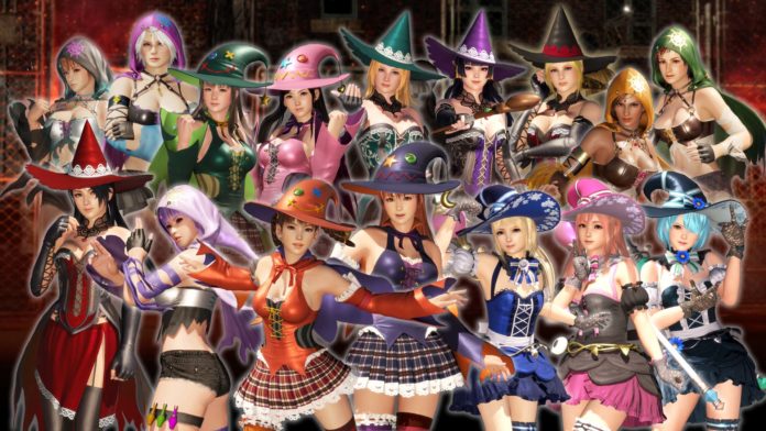 Les combattantes de Dead or Alive 6 portant les costumes d'Halloween du Witch Party Costume set