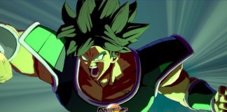 Le personnage Dragon Ball Super Broly en train de hurler