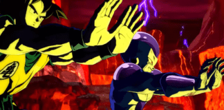 Goku et Freezer les mains tendues lors d'un final dramatique de la saison 3 de Dragon Ball FighterZ
