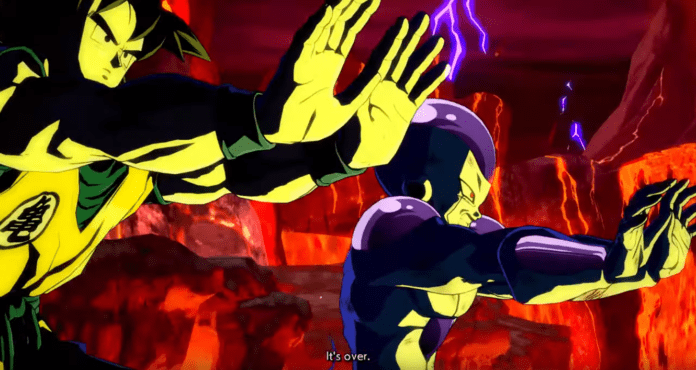 Goku et Freezer les mains tendues lors d'un final dramatique de la saison 3 de Dragon Ball FighterZ