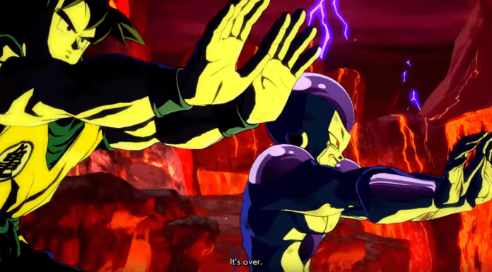 Goku et Freezer les mains tendues lors d'un final dramatique de la saison 3 de Dragon Ball FighterZ