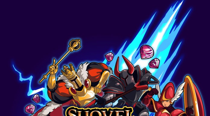 Le logo du jeu Shovel Knight Showdown avec les personnages à l'occasion du test