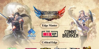 Illustration du SoulCalibur World Tour 2020 affichant les logos des différentes compétitions