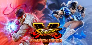 L'affiche de street fighter v: Champion Edition avec Ryu à gauche et CHun-Li à droite