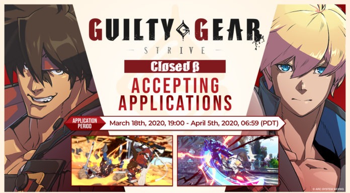 Image officielle de la bêta fermée de Guilty Gear: Strive avec le visage de Sol Badguy à gauche et celui de Ky Kiske sur la droite