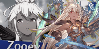 Le personnage additionnel Zooey disponible avec la mise à jour 1.31 de Granblue Fantasy: Versus