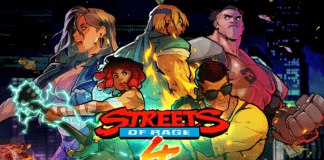 Le logo de Streets of Rage 4 avec tous les personnages pour son test