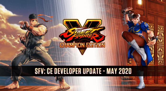 Le logo de Street Fighter V Champion Edition avec Ryu et Chun-LI de chaque côté