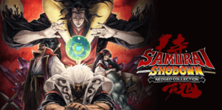 Le logo et les personnages de Samurai Shodown NEOGEO Collection disponible grauitement sur l'Epic Games Store