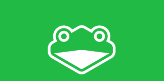 Le logo de slippi.gg : une tête de grenouille sur fond vert pomme