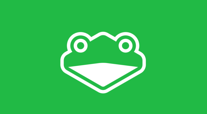 Le logo de slippi.gg : une tête de grenouille sur fond vert pomme