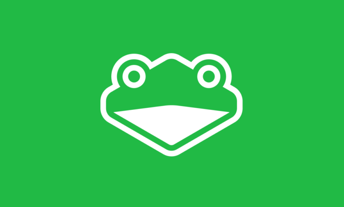 Le logo de slippi.gg : une tête de grenouille sur fond vert pomme