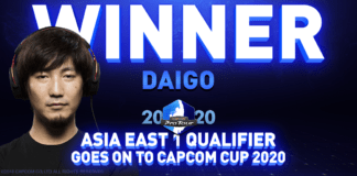 Le gagnant du premier tour du Capcom Pro Tour Online 2020 d'Asie de l'Est : Daigo The Beast