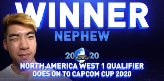 Le vainqueur du premier tour du Capcom Pro Tour Online 2020 de la côte ouest des USA