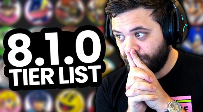 Hungrybox Tier List pour la version 8.1.0 de Super Smash Bros. Ultimate