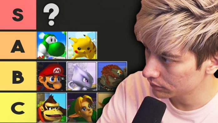 tier list de Leffen sur Super Smash Bros. Melee