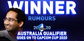 Le joueur australien de Street Fighter V Rumours à l'occasion du Capcom Pro Tour Online 2020 en Australie