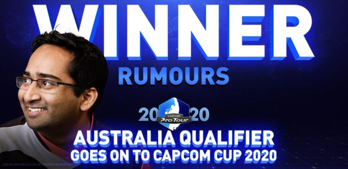 Le joueur australien de Street Fighter V Rumours à l'occasion du Capcom Pro Tour Online 2020 en Australie