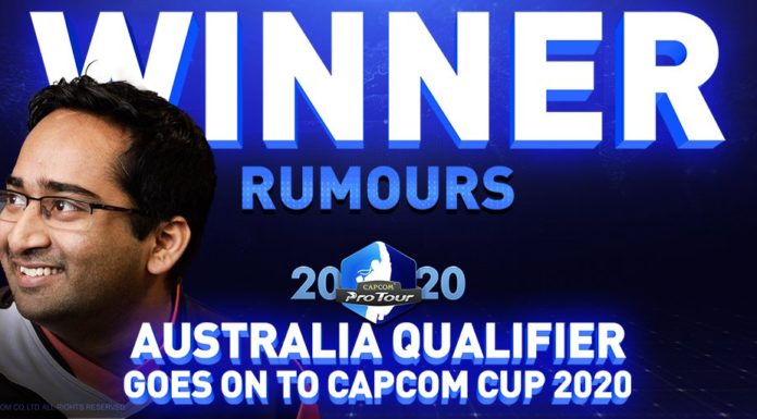 Le joueur australien de Street Fighter V Rumours à l'occasion du Capcom Pro Tour Online 2020 en Australie