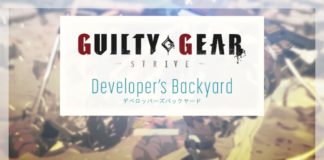 Le logo de Guilty Gear Strive avec Developer's Backyard inscrit dessous