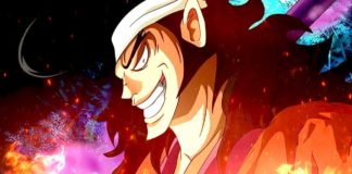 Le visage du personnage en DLC Kozuki Oden de One Piece: Pirate Warriors 4