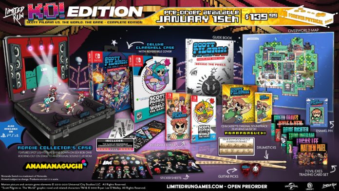 Scott Pilgrim vs. The World The Game Complete Edition version collector limitée sur PS4 et Switch