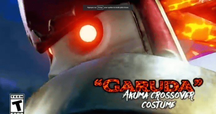 Le costume de Garuda pour Akuma sur Street Fighter V: Champion Edition