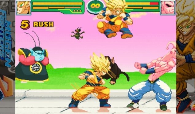 Sangoku affronte Bou dans le jeu Mugen Hyper Dragon Ball Z