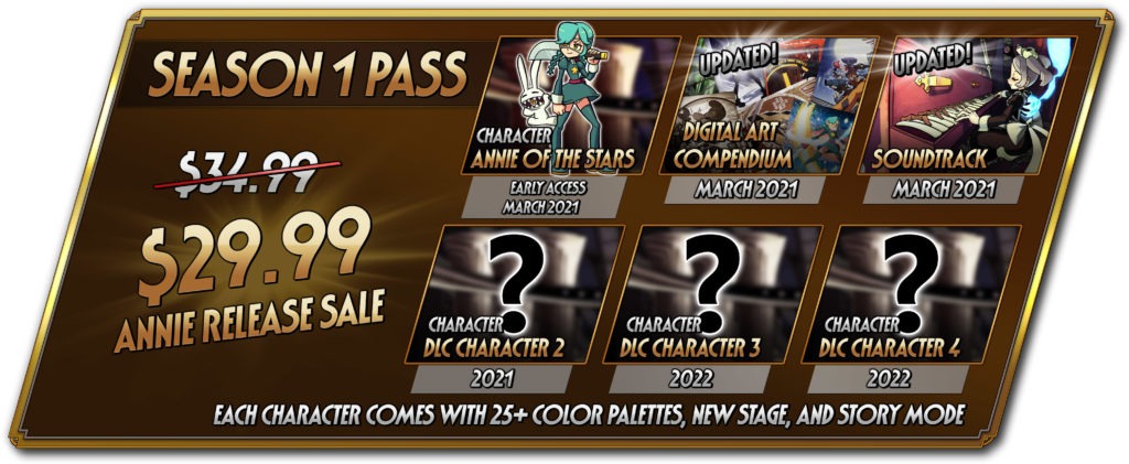 Skullgirls 2nd Encore premier Season Pass