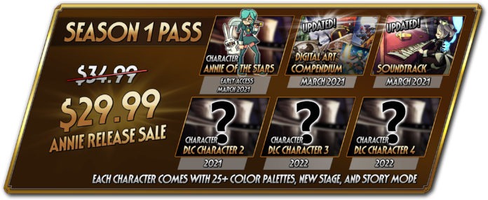 Skullgirls 2nd Encore premier Season Pass