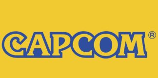 Le logo de Capcom sur fond jaune